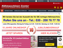 Tablet Screenshot of naehmaschinen-center.de